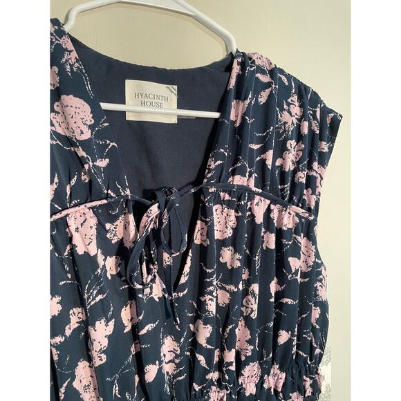 NWT Tuckernuck Hyacinth House Navy & Blush Abstract Floral Amanda Midi Dress XL‎ - Picture 6 of 14
